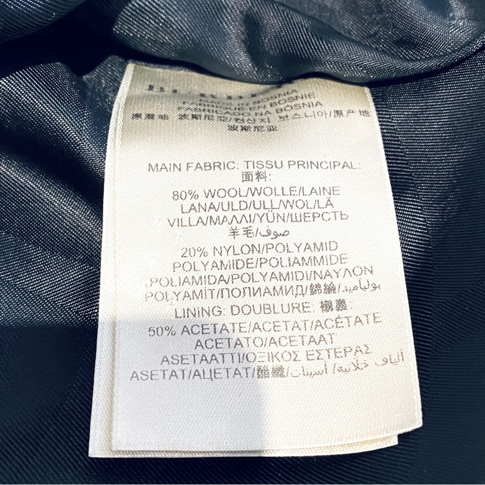 BURBERRY LONDON LITTLETON WOOL RUFFLE HEM COAT. - Picture 12 of 13